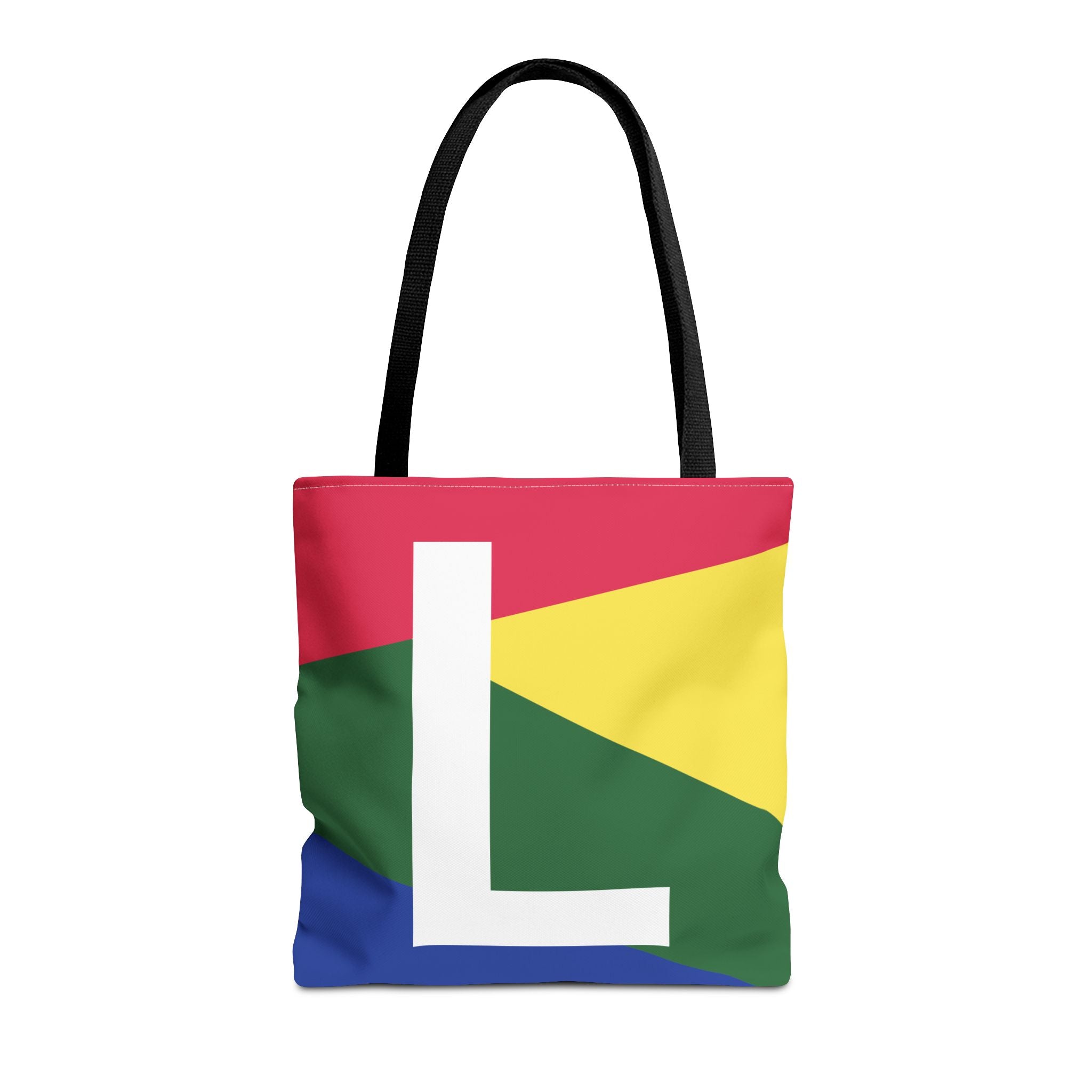 Monogram 'L' Colorblock Tote Bag — Personalized Initial L Shoulder Tote