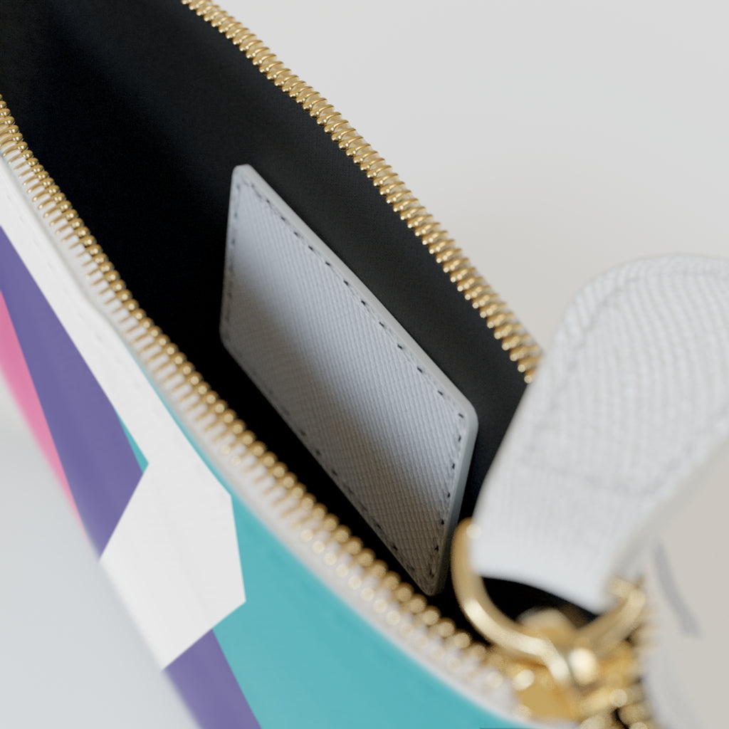 Initial Z Mini Clutch — Colorblock Monogram Wristlet Wallet