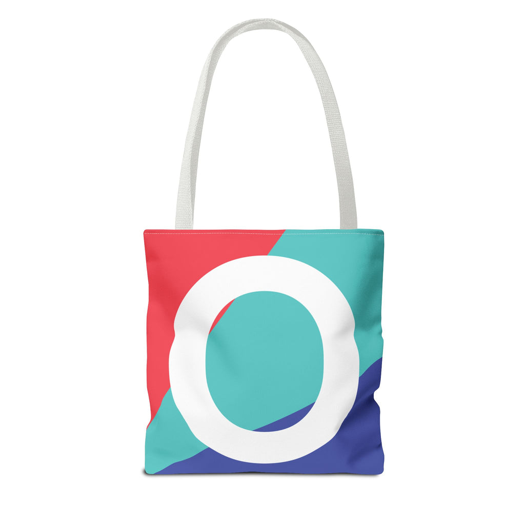 Monogram 'O' Colorblock Tote Bag — Personalized Initial O Shoulder Tote