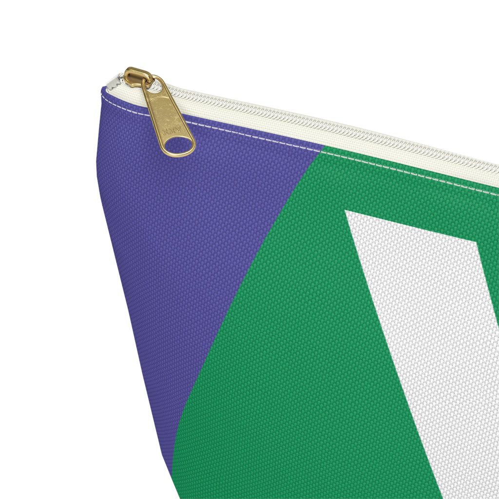 Initials Colorblock Accessory Pouch — Monogram Y T-Bottom Cosmetic Bag