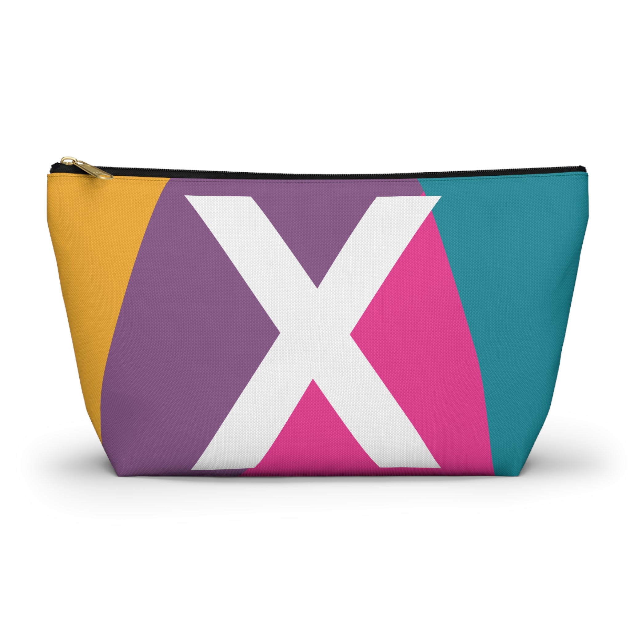 Initials Colorblock Accessory Pouch — Monogram X T-Bottom Cosmetic Bag