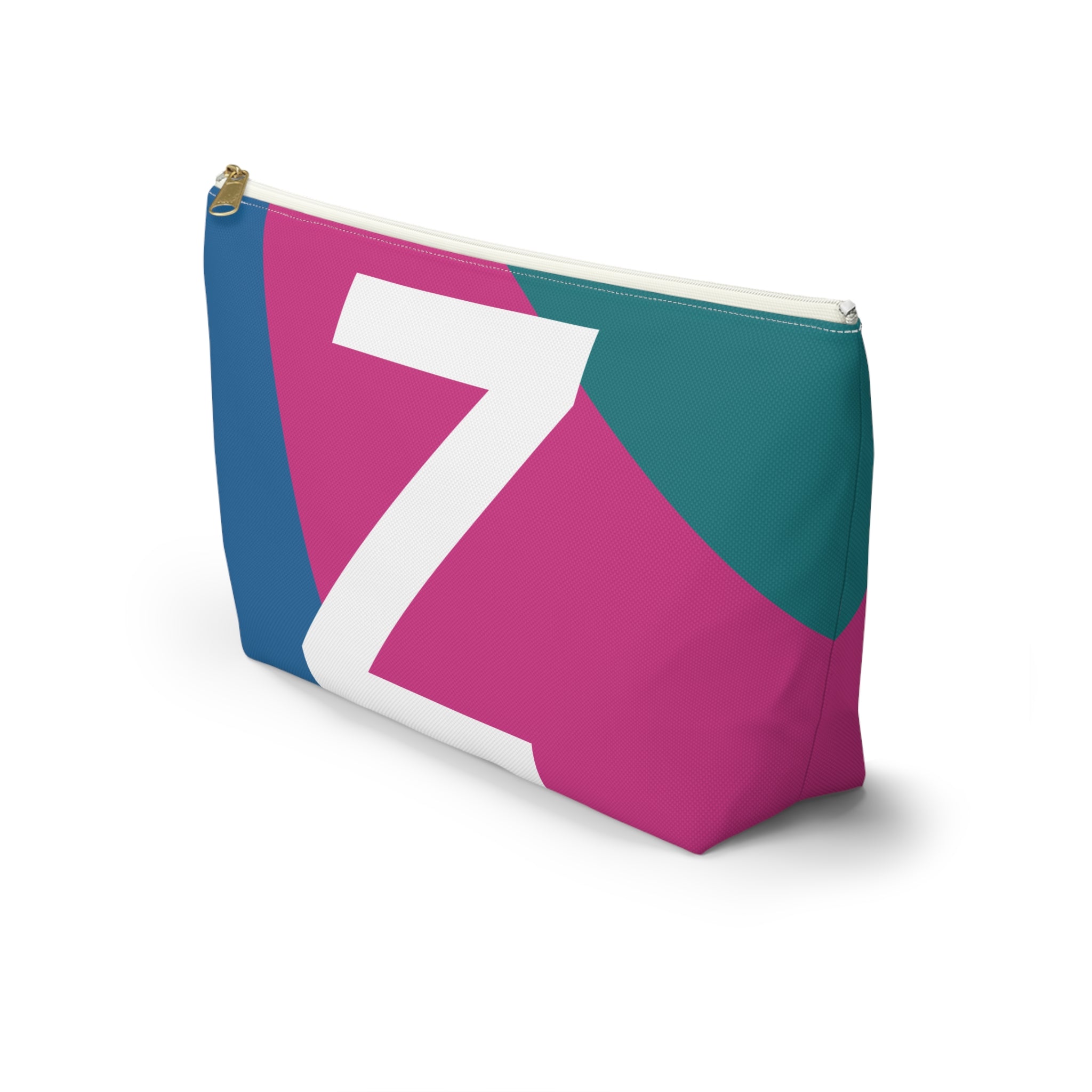 Initials Colorblock Accessory Pouch — Monogram Z T-Bottom Cosmetic Bag