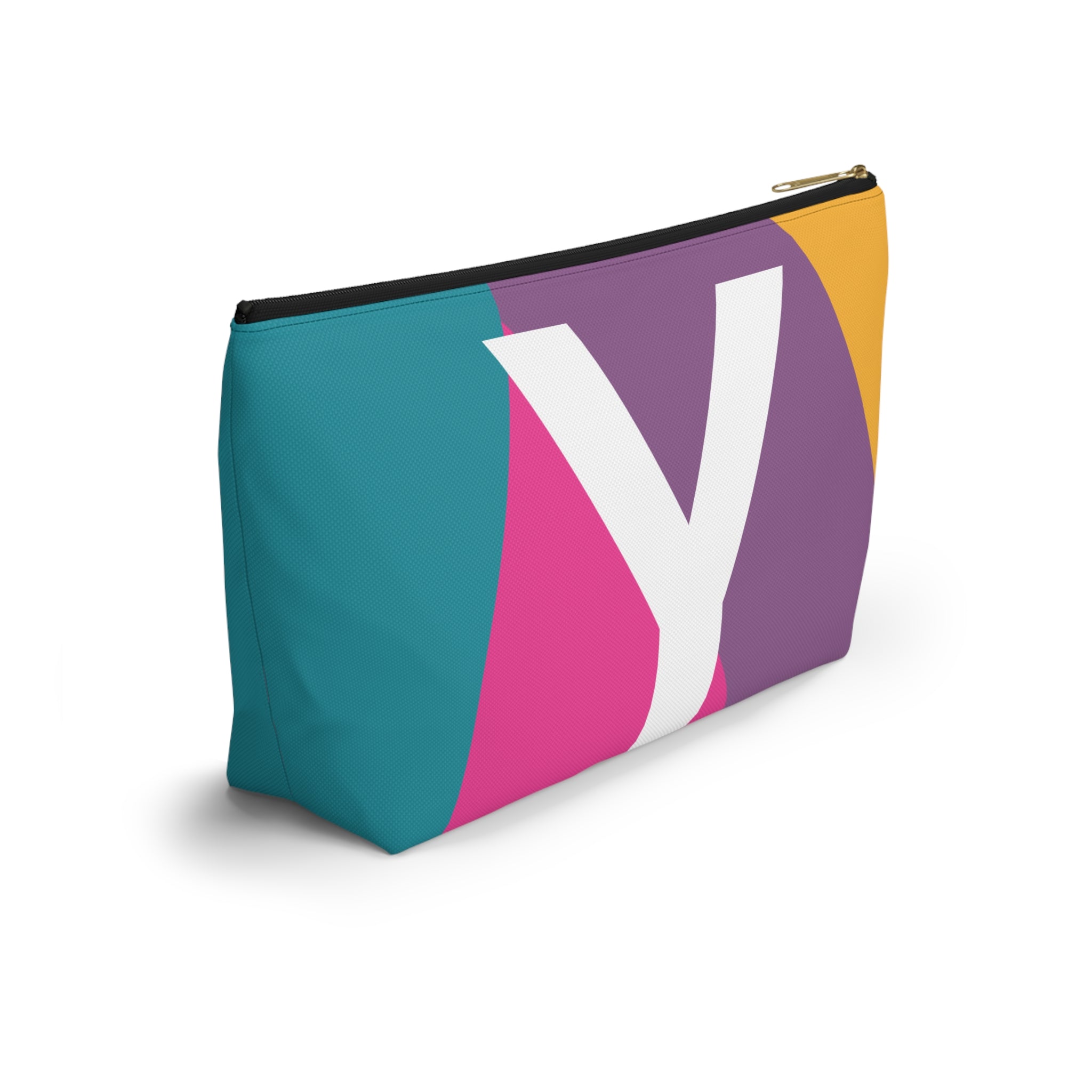 Colorblock Accessory Pouch — Monogram Y T-Bottom Cosmetic Bag