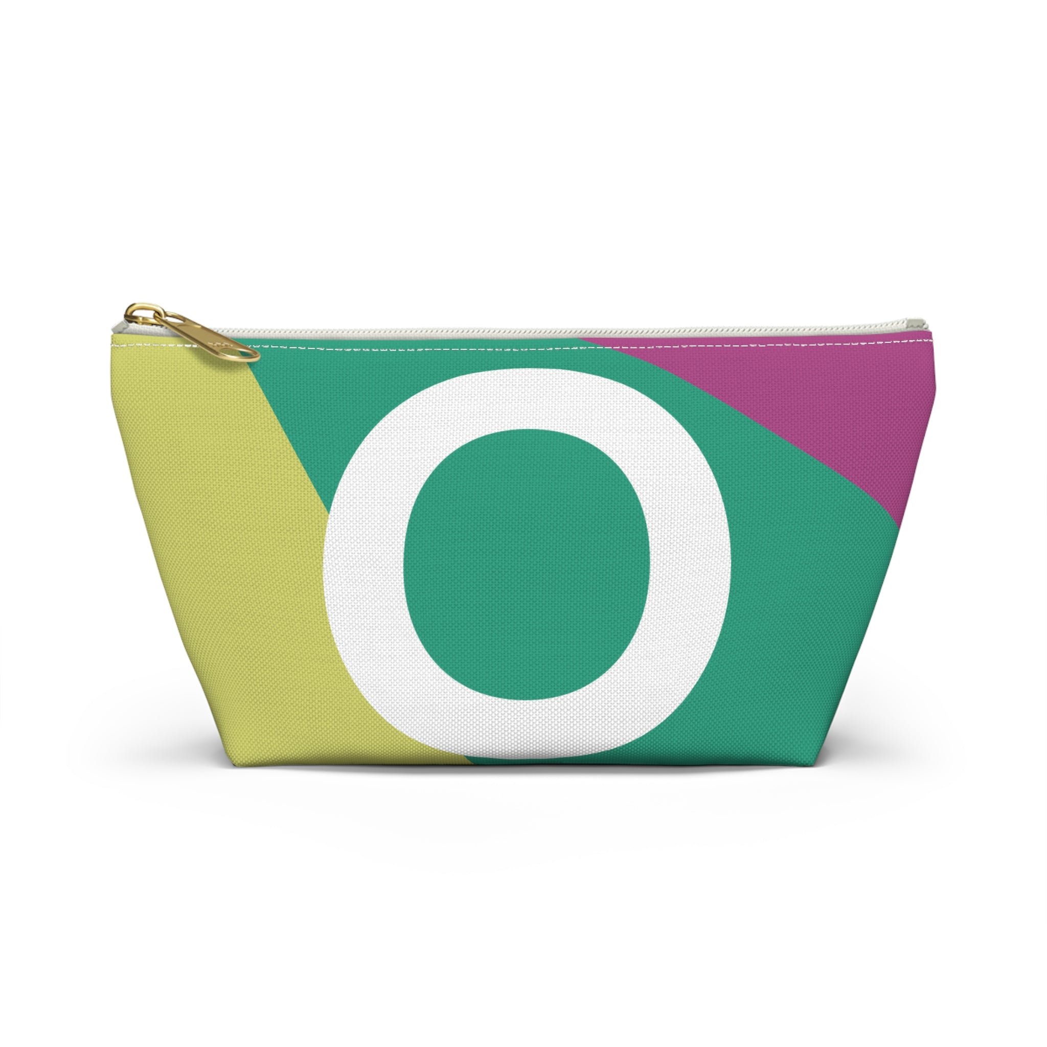 Initials Colorblock Accessory Pouch — Monogram O T-Bottom Cosmetic Bag