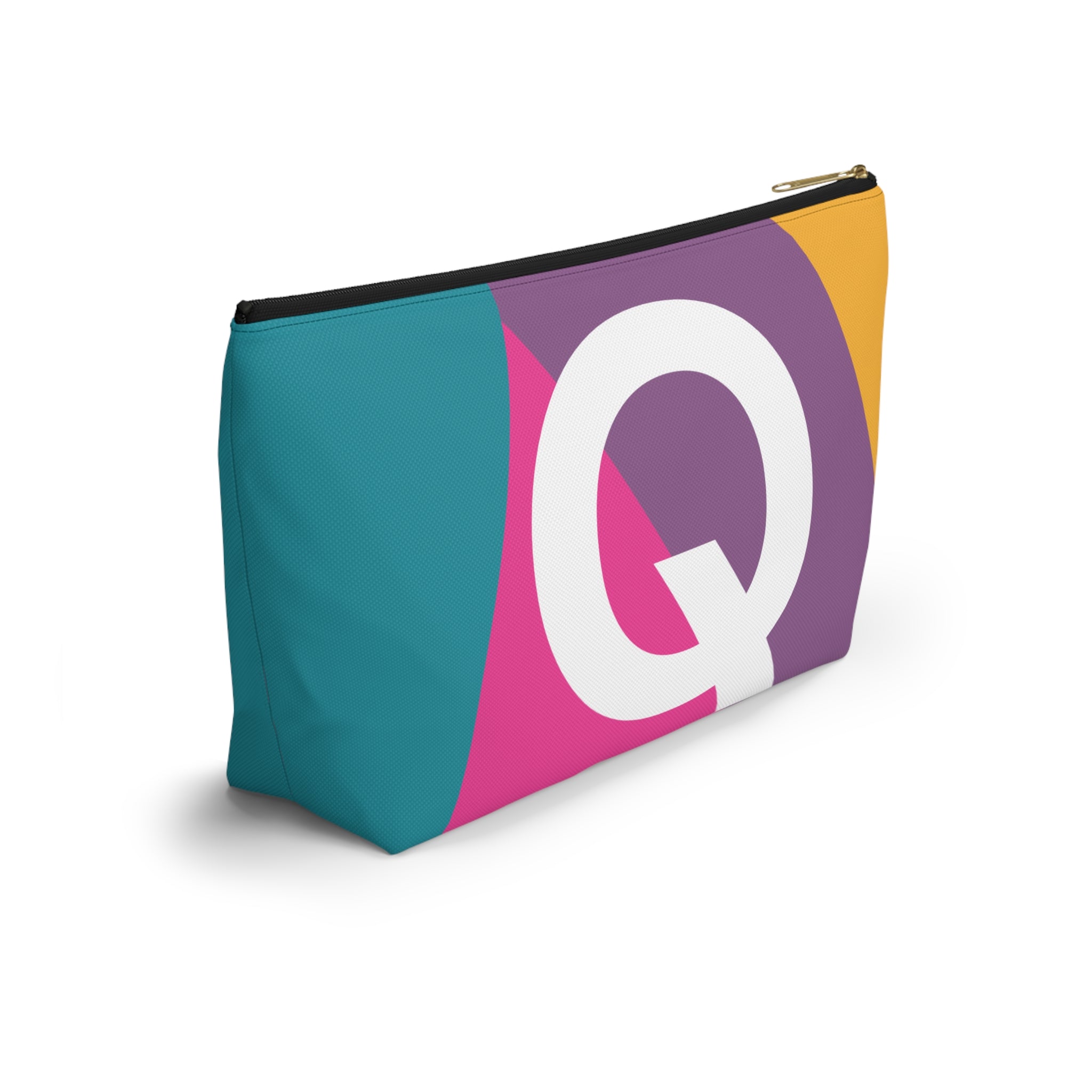 Colorblock Accessory Pouch — Monogram Q T-Bottom Cosmetic Bag