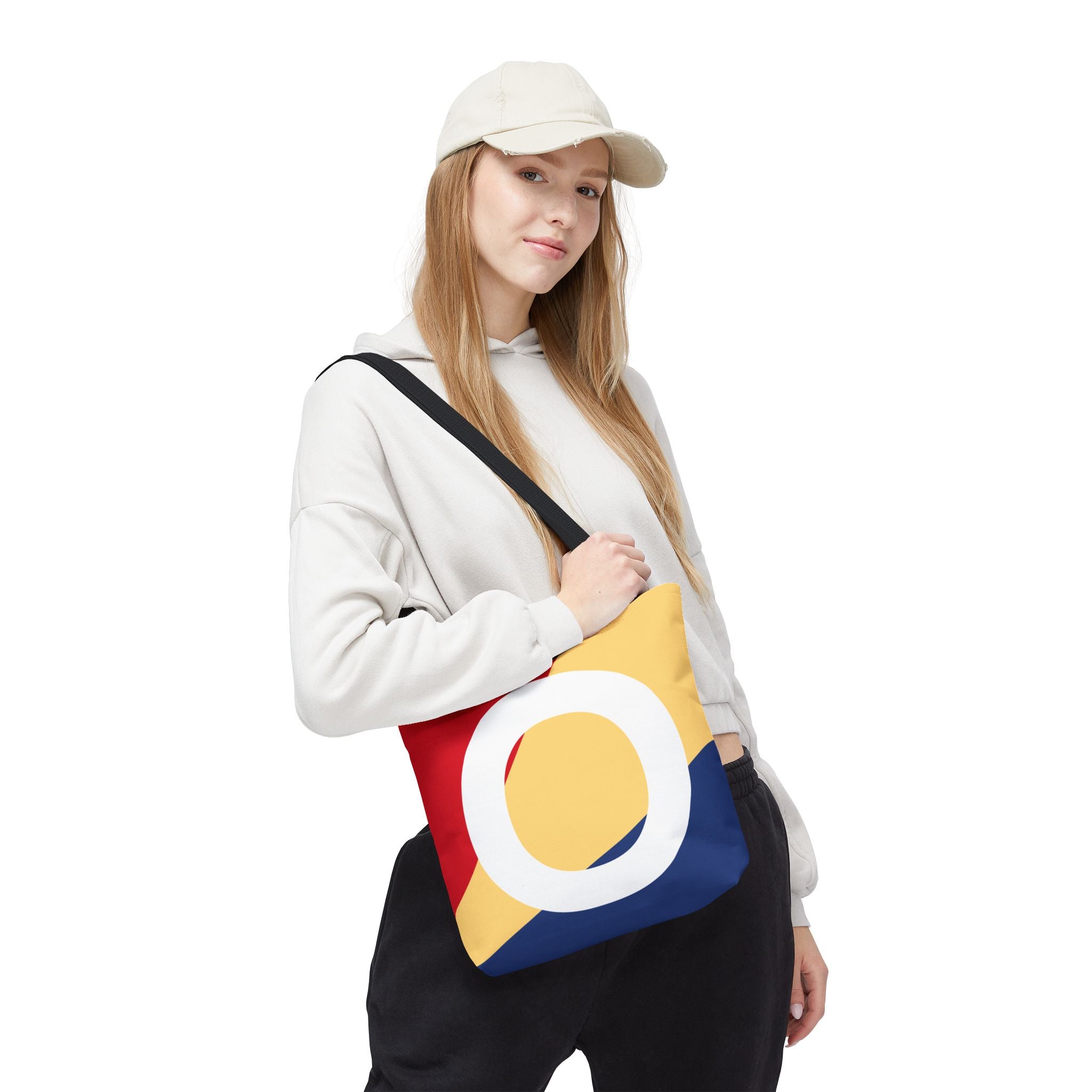Monogram 'O' Colorblock Tote Bag — Personalized Initial O Shoulder Tote