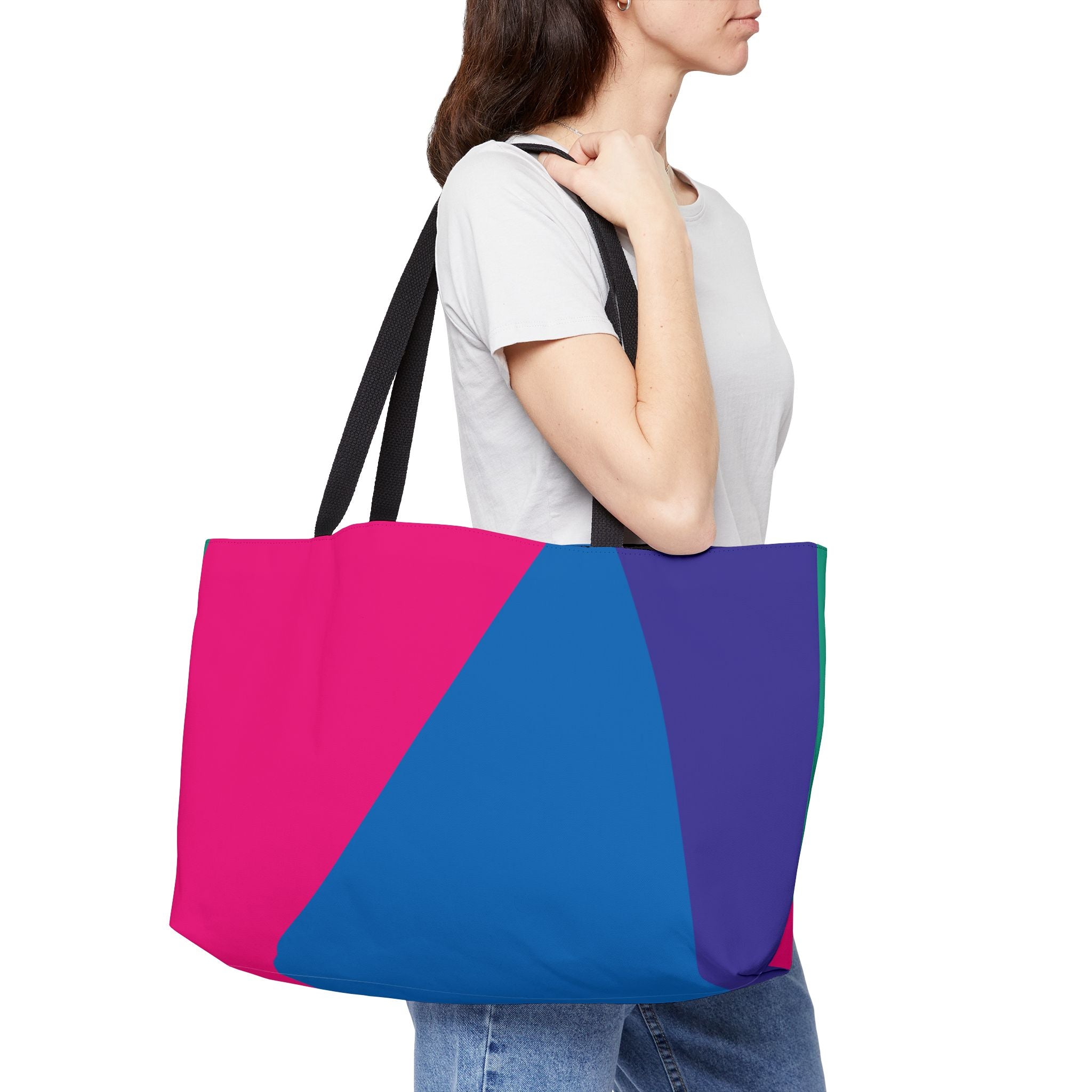 Colorblock Tote Bag