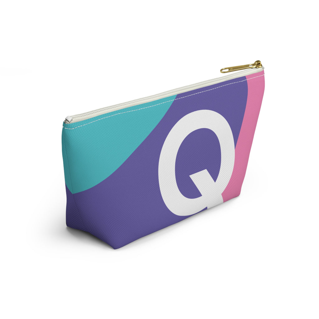 Colorblock Accessory Pouch — Monogram Q T-Bottom Cosmetic Bag