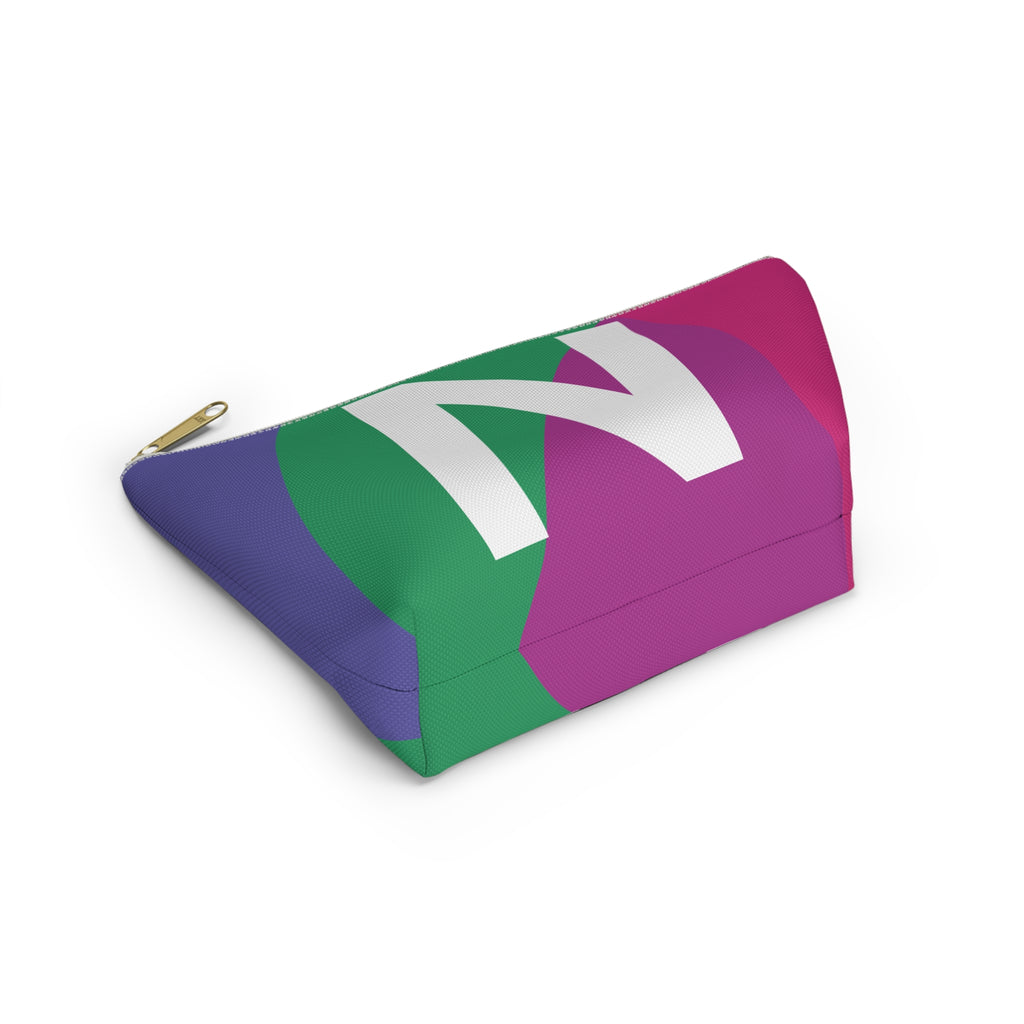 Initials Colorblock Accessory Pouch — Monogram N T-Bottom Cosmetic Bag