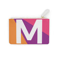 Initial M Mini Clutch — Colorblock Monogram Wristlet Wallet