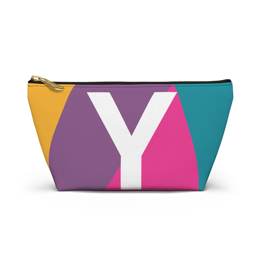 Colorblock Accessory Pouch — Monogram Y T-Bottom Cosmetic Bag