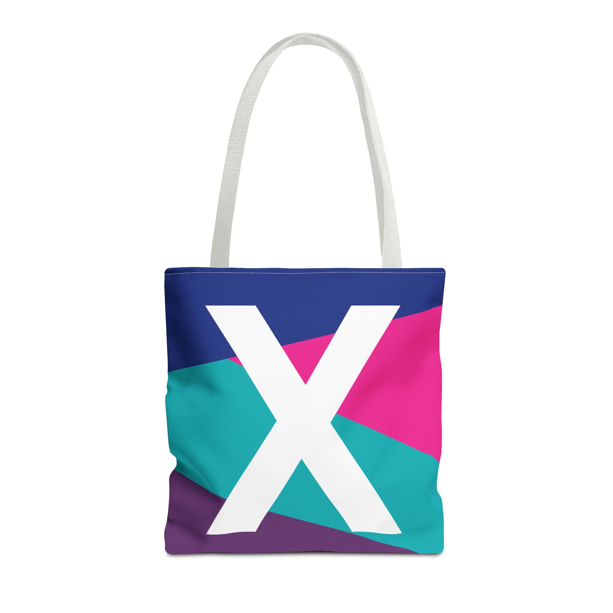 Monogram 'X' Colorblock Tote Bag — Personalized Initial X Shoulder Tote