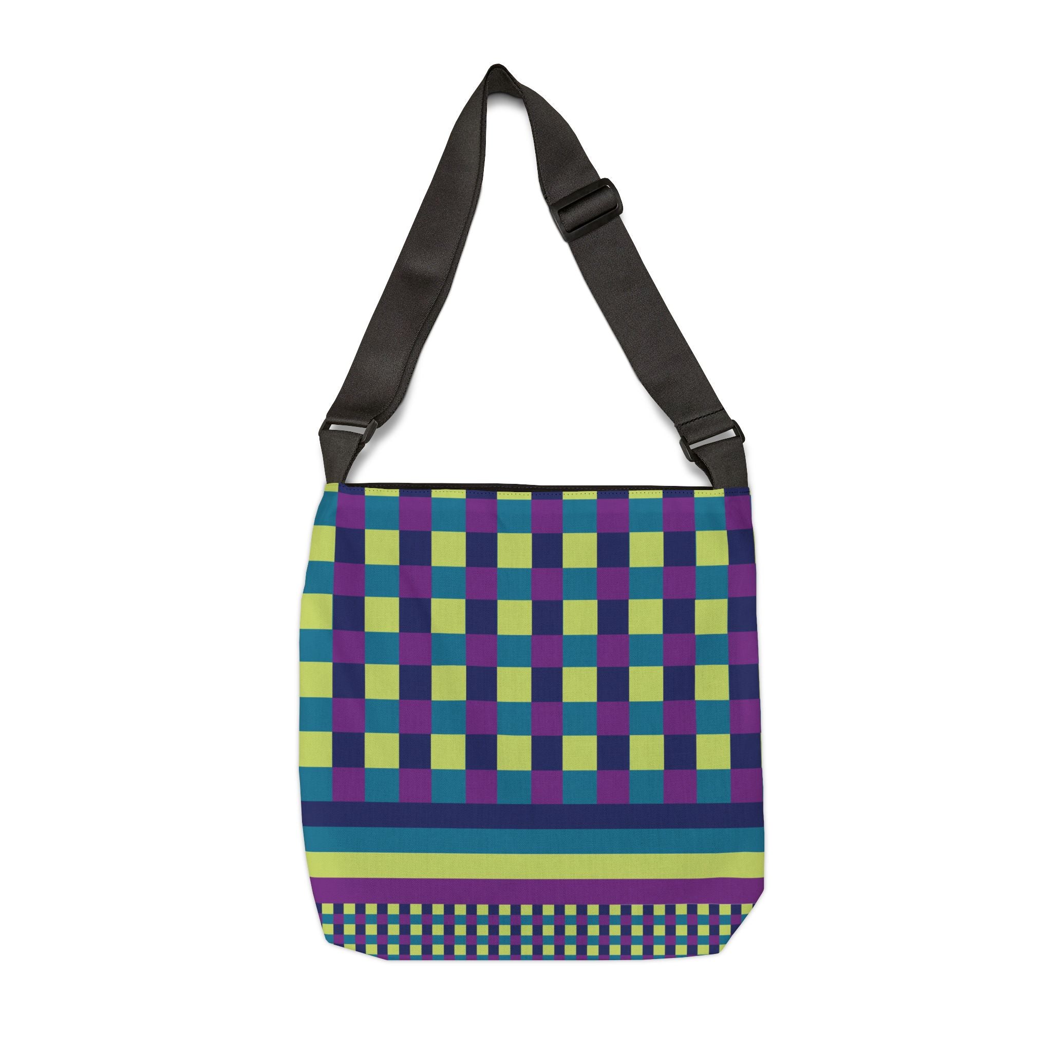 Colorblock Geometric Tote Bag
