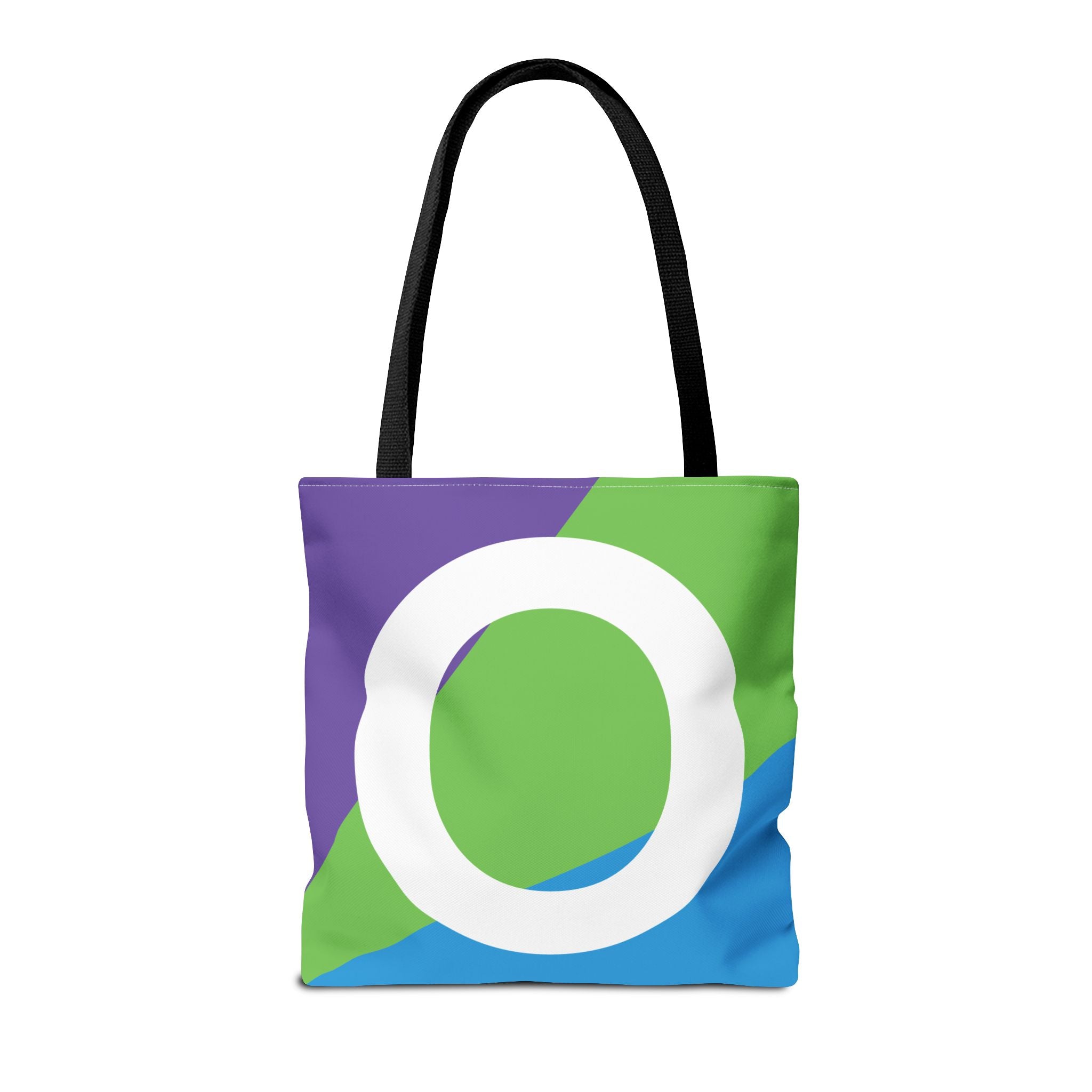 Monogram 'O' Colorblock Tote Bag — Personalized Initial O Shoulder Tote