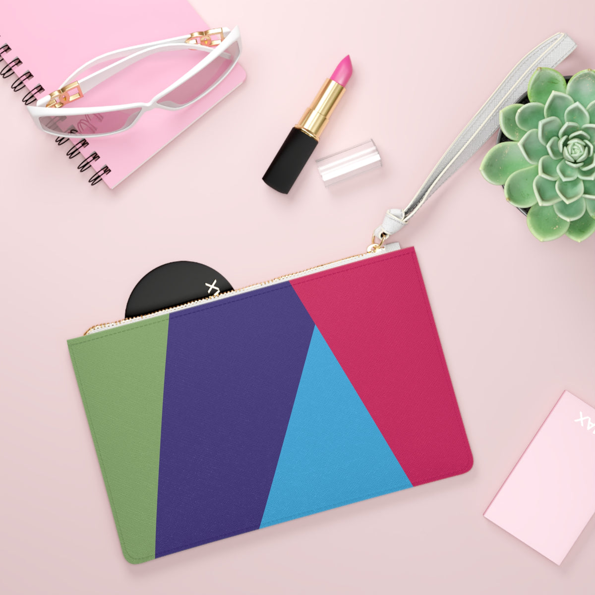 Retro Colorblock Clutch Bag | 80s & 90s Inspired