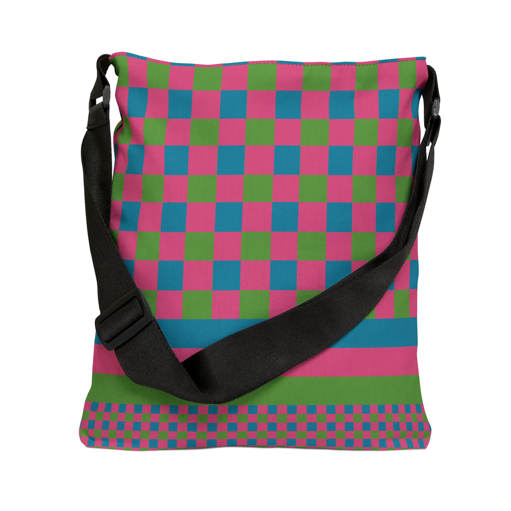 Colorblock Geometric Tote Bag