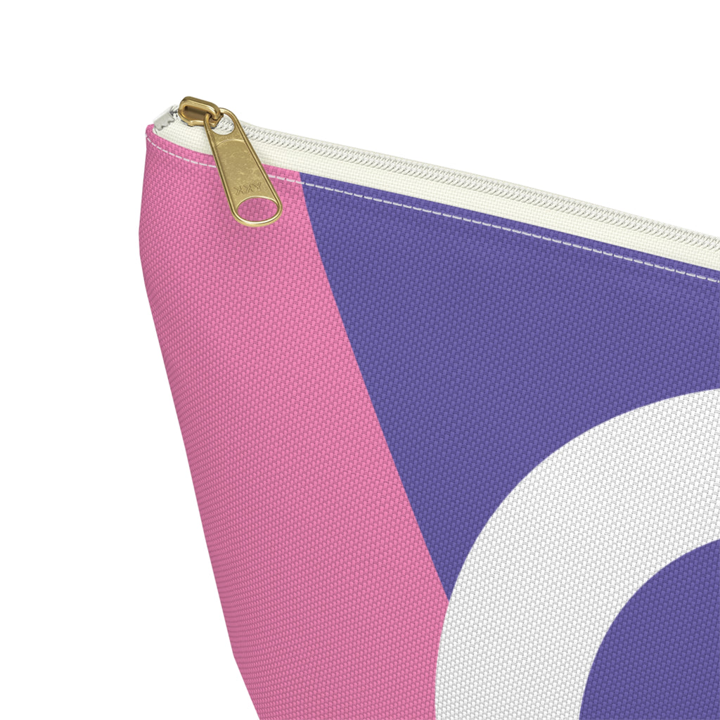 Initials Colorblock Accessory Pouch — Monogram C T-Bottom Cosmetic Bag