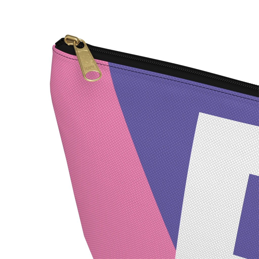 Colorblock Accessory Pouch — Monogram R T-Bottom Cosmetic Bag