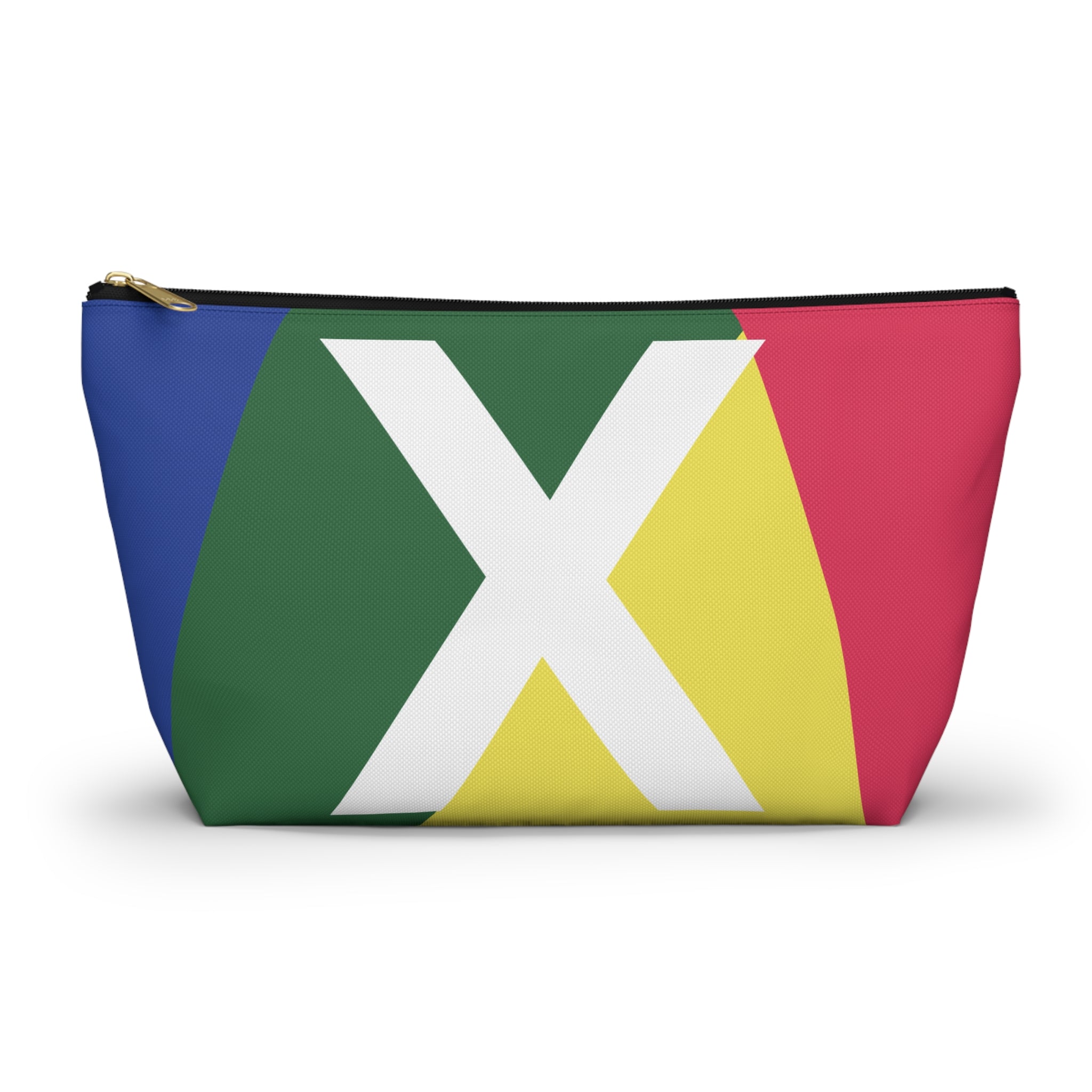 Initials Colorblock Accessory Pouch — Monogram X T-Bottom Cosmetic Bag