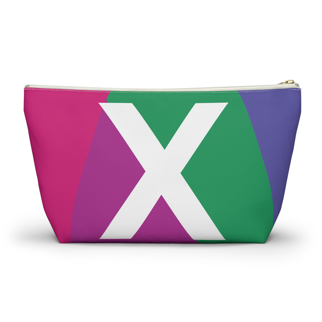 Initials Colorblock Accessory Pouch — Monogram X T-Bottom Cosmetic Bag