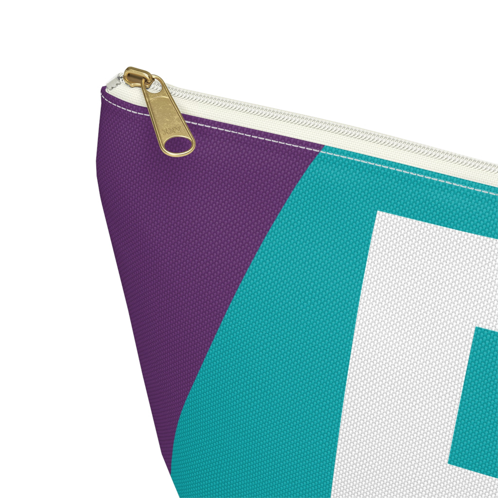 Initials Colorblock Accessory Pouch — Monogram B T-Bottom Cosmetic Bag