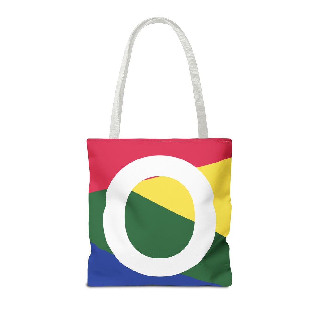 Monogram 'O' Colorblock Tote Bag — Personalized Initial O Shoulder Tote