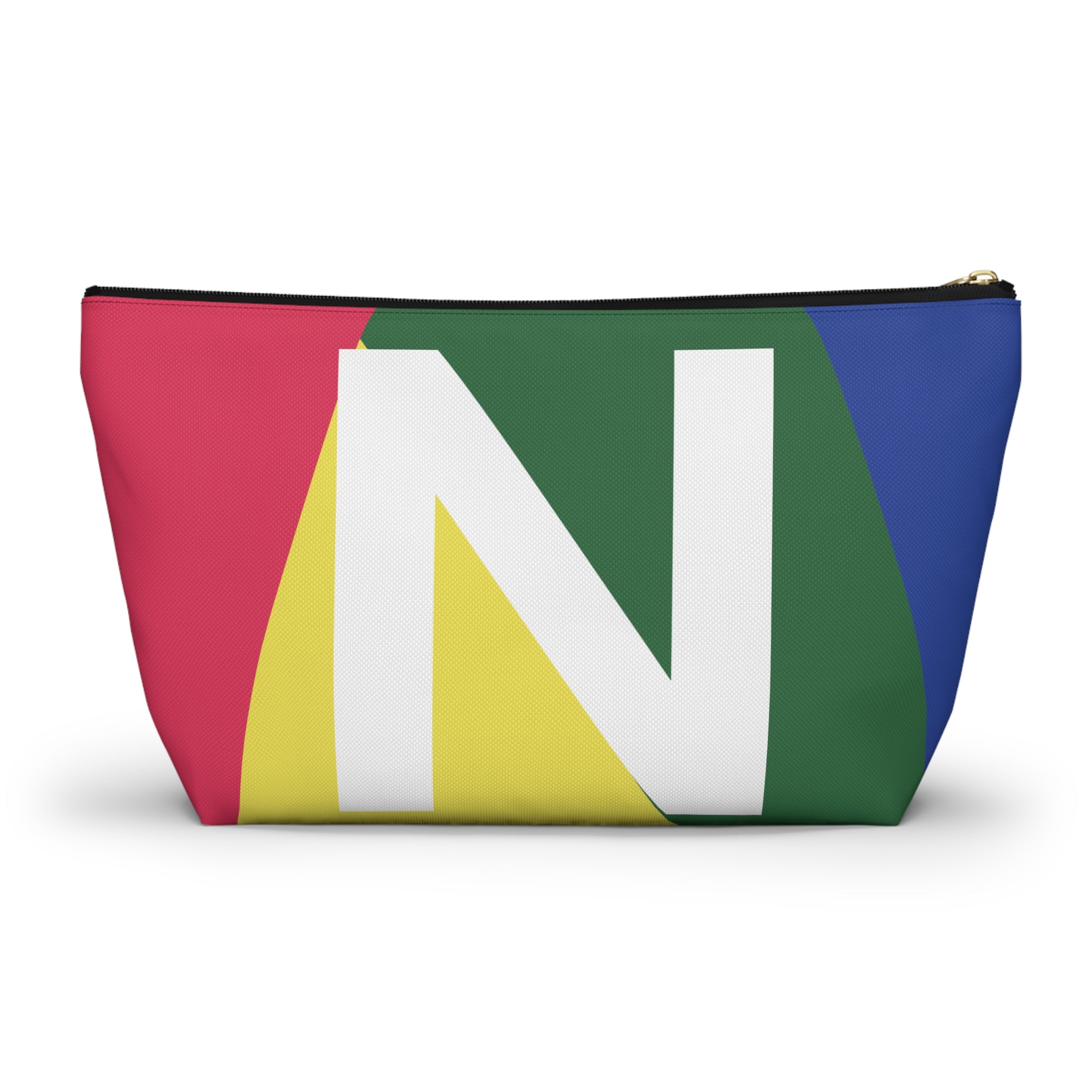 Initials Colorblock Accessory Pouch — Monogram N T-Bottom Cosmetic Bag