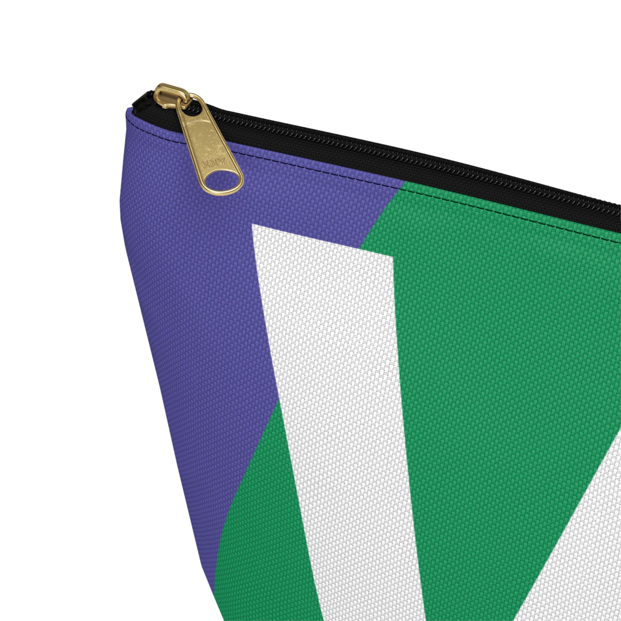 Initials Colorblock Accessory Pouch — Monogram W T-Bottom Cosmetic Bag