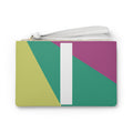 Monogram 'I' Colorblock Clutch Bag — Bold Geometric Wristlet for Everyday & Gifts