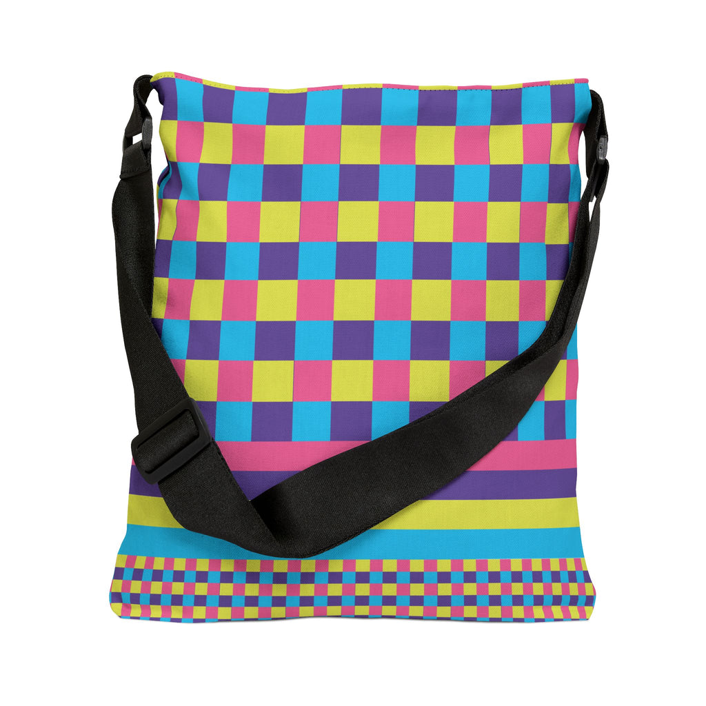 Colorblock Geometric Tote Bag