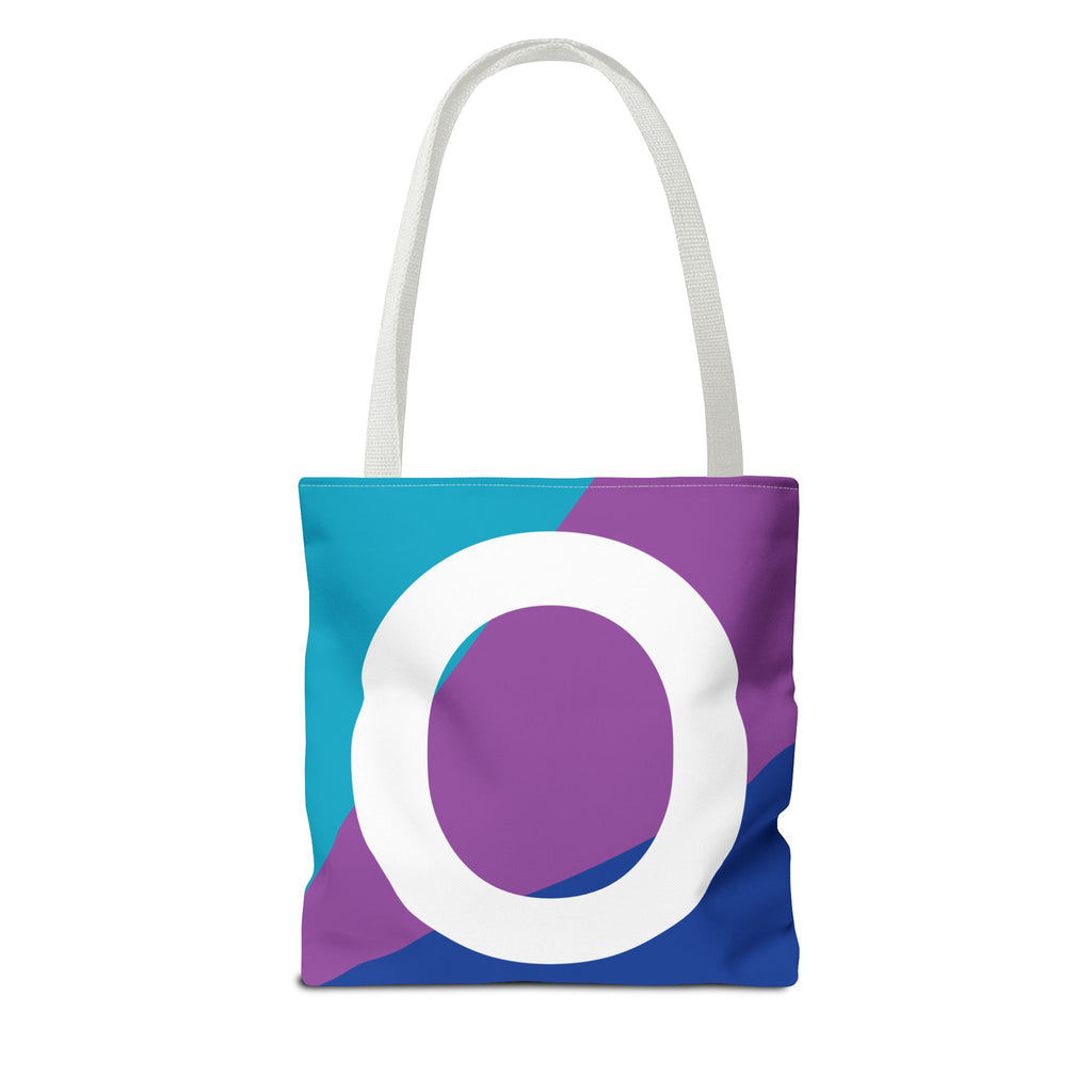 Monogram 'O' Colorblock Tote Bag — Personalized Initial O Shoulder Tote