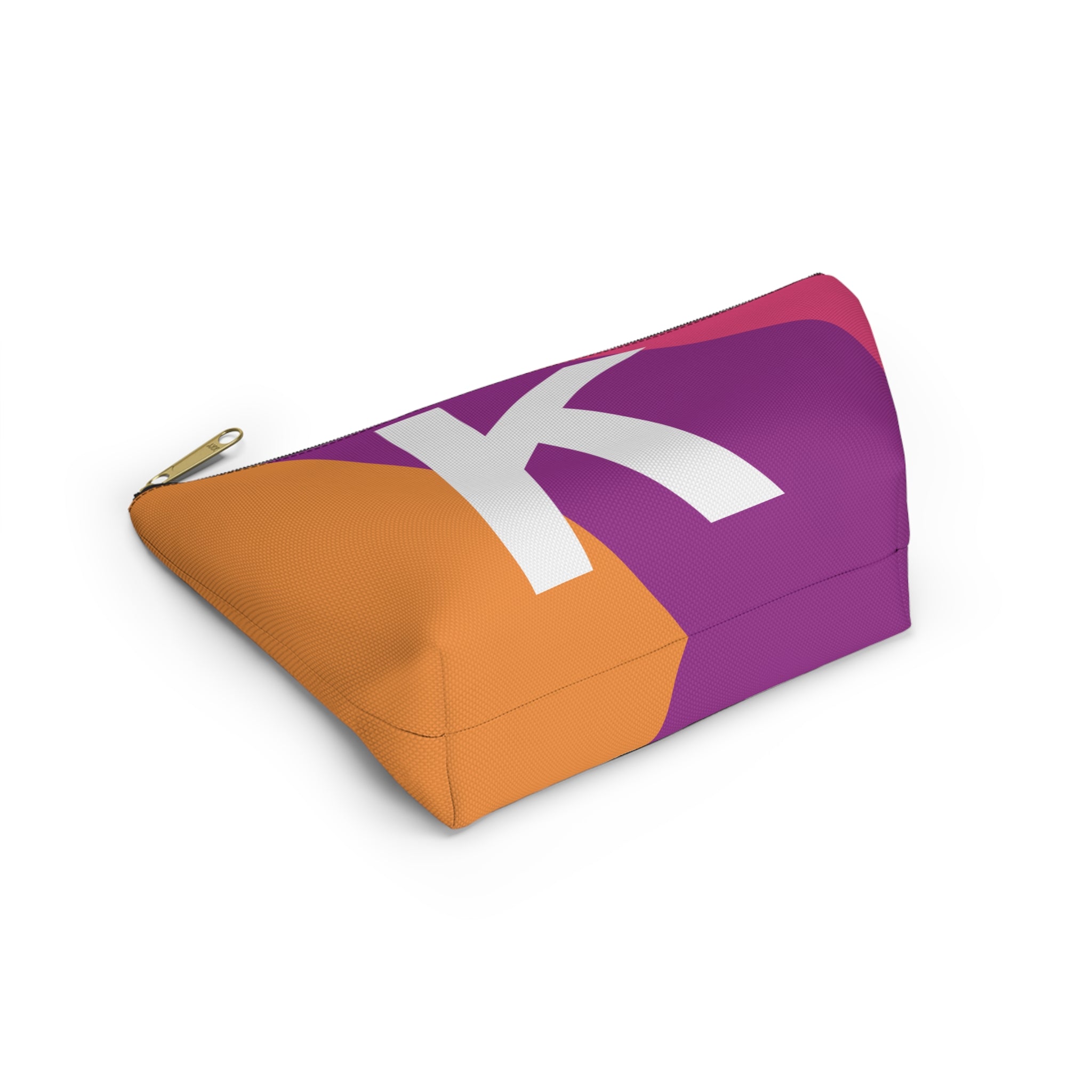 Colorblock Accessory Pouch — Monogram K T-Bottom Cosmetic Bag