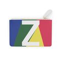Initial Z Mini Clutch — Colorblock Monogram Wristlet Wallet