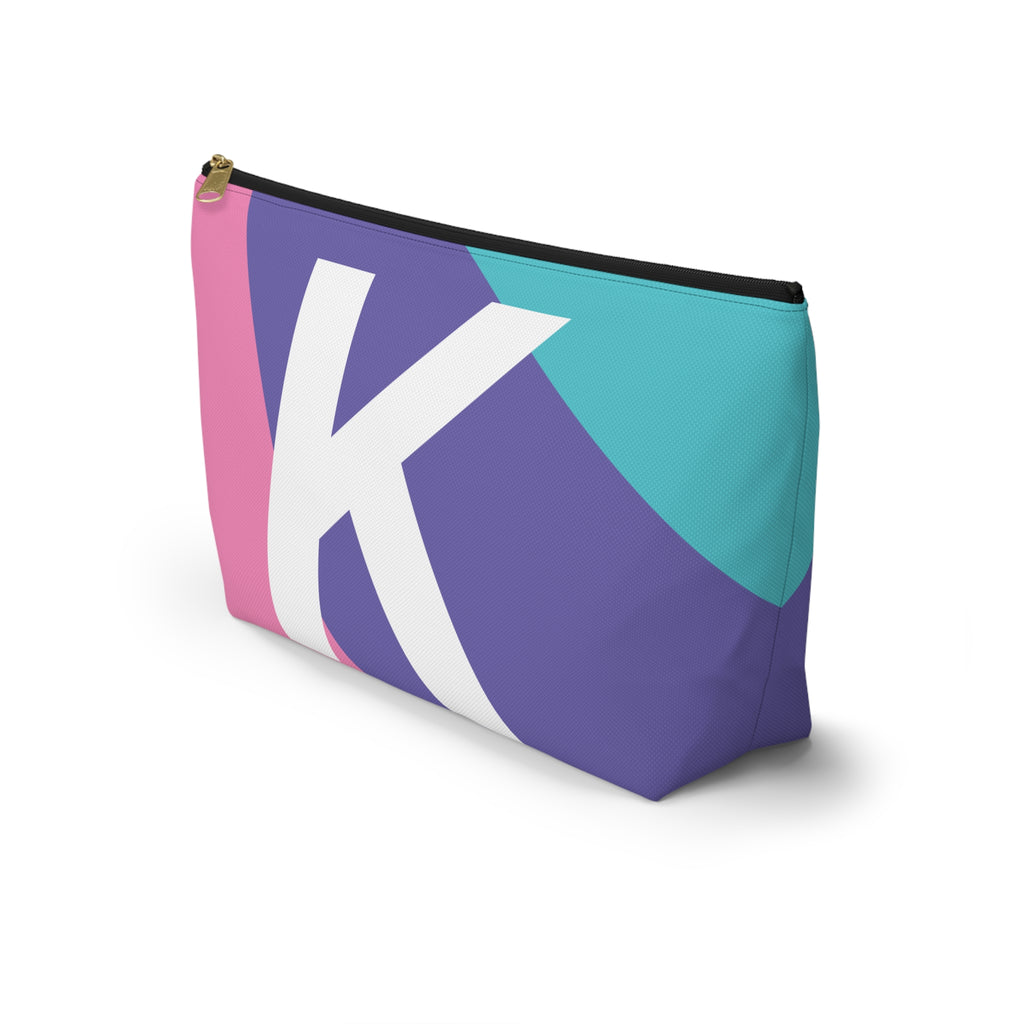 Colorblock Accessory Pouch — Monogram K T-Bottom Cosmetic Bag