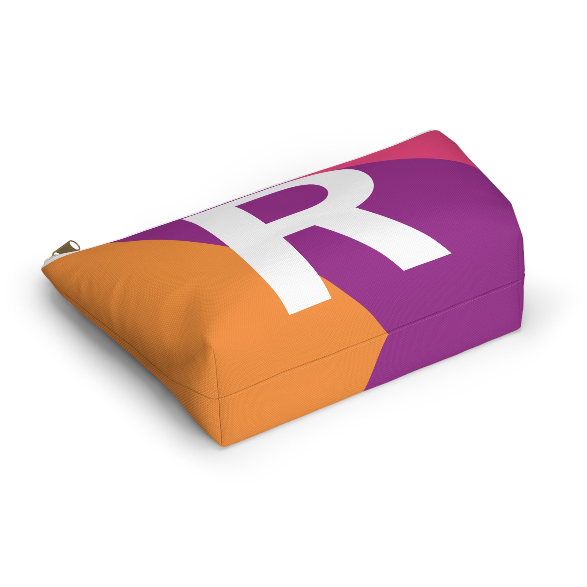 Colorblock Accessory Pouch — Monogram R T-Bottom Cosmetic Bag