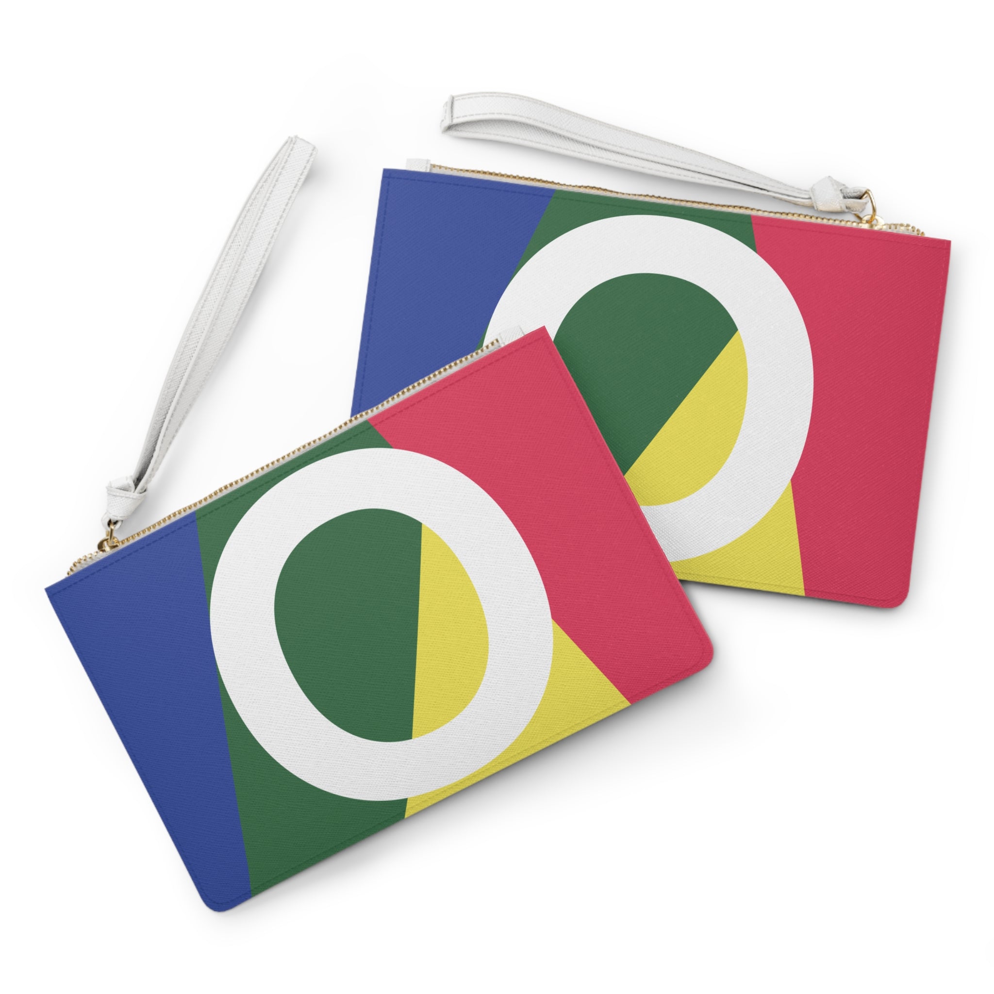 Monogram 'O' Colorblock Clutch Bag — Bold Geometric Wristlet for Everyday & Gifts
