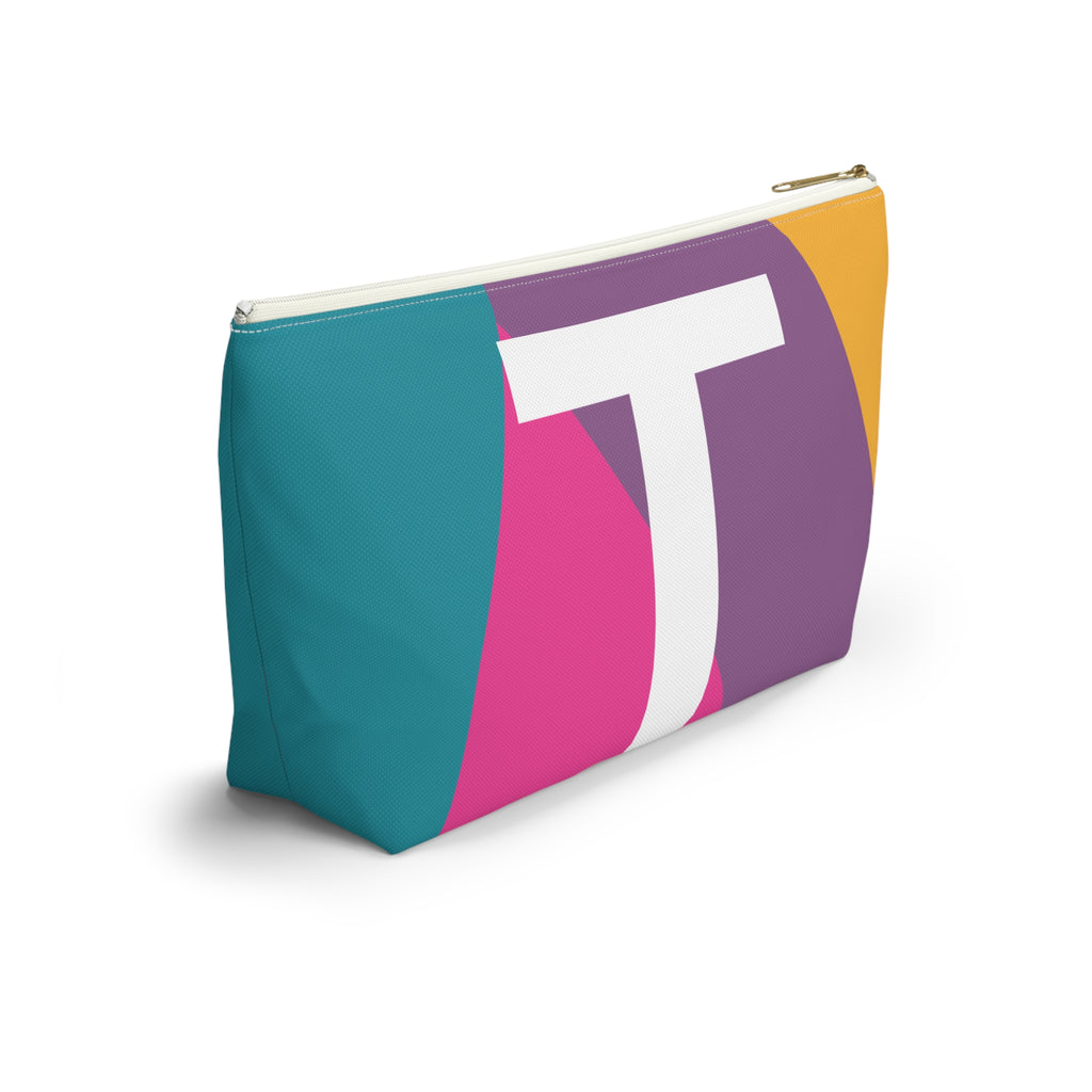 Colorblock Accessory Pouch — Monogram T T-Bottom Cosmetic Bag