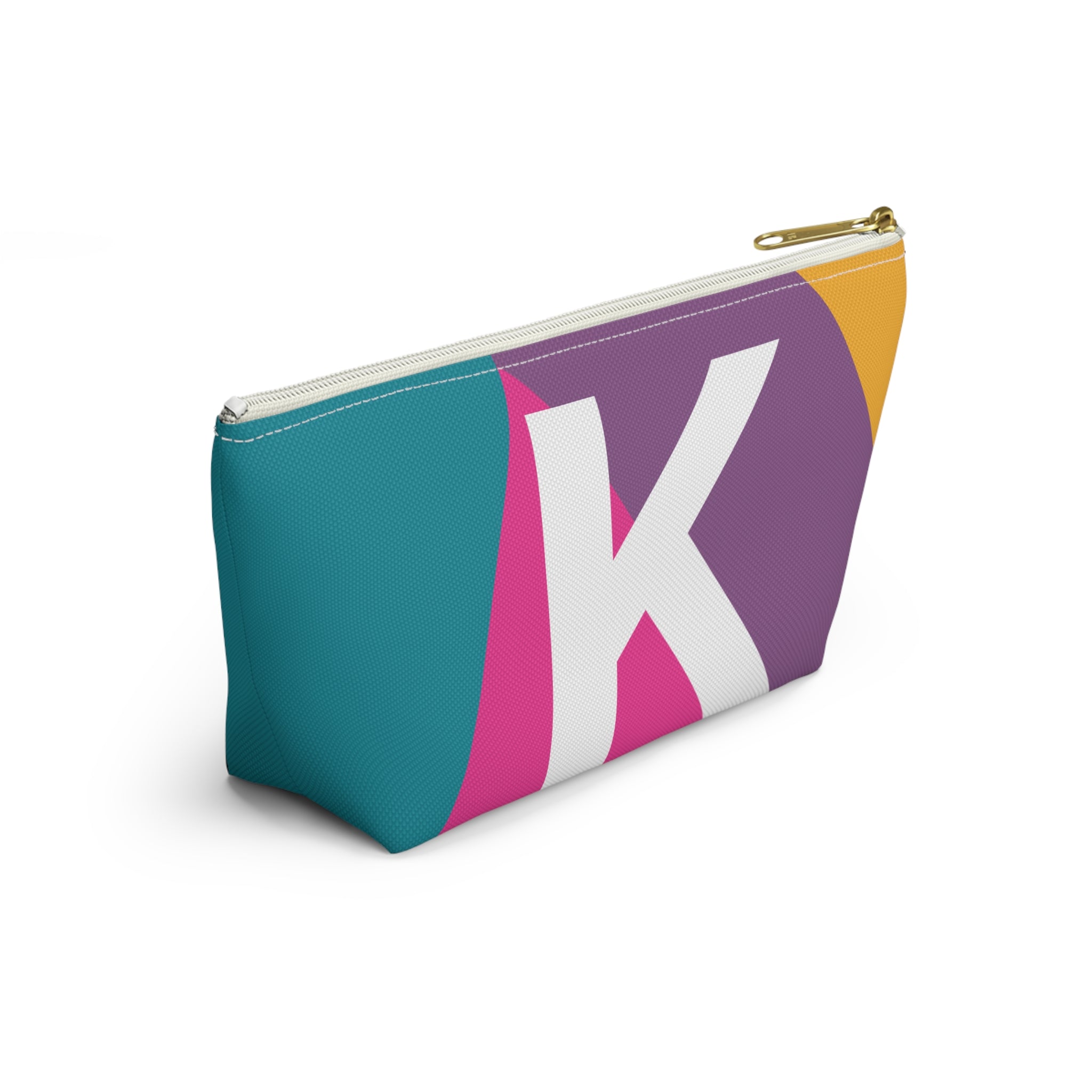 Colorblock Accessory Pouch — Monogram K T-Bottom Cosmetic Bag