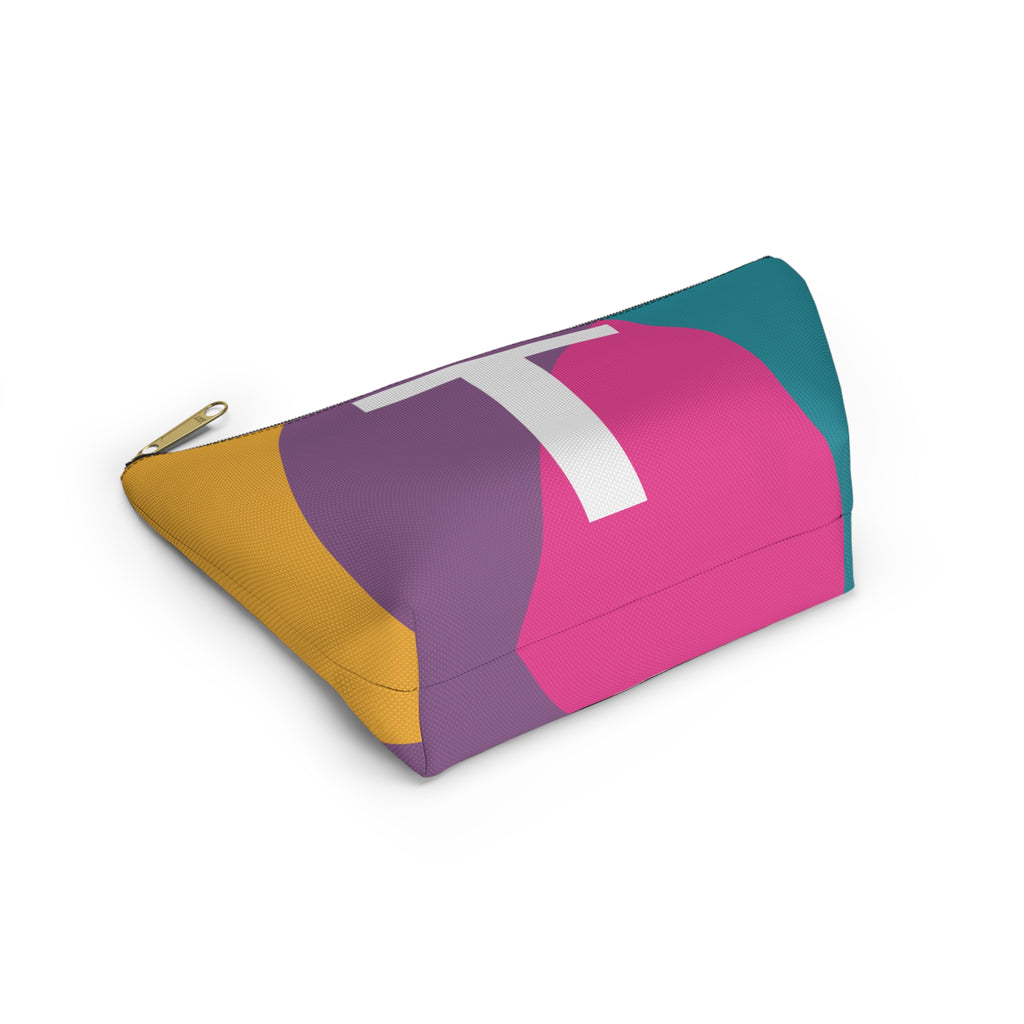 Colorblock Accessory Pouch — Monogram T T-Bottom Cosmetic Bag