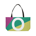 Personalized 'O' Colorblock Tote Bag — Monogram Weekender Tote
