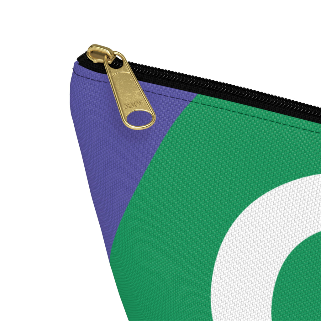 Initials Colorblock Accessory Pouch — Monogram C T-Bottom Cosmetic Bag
