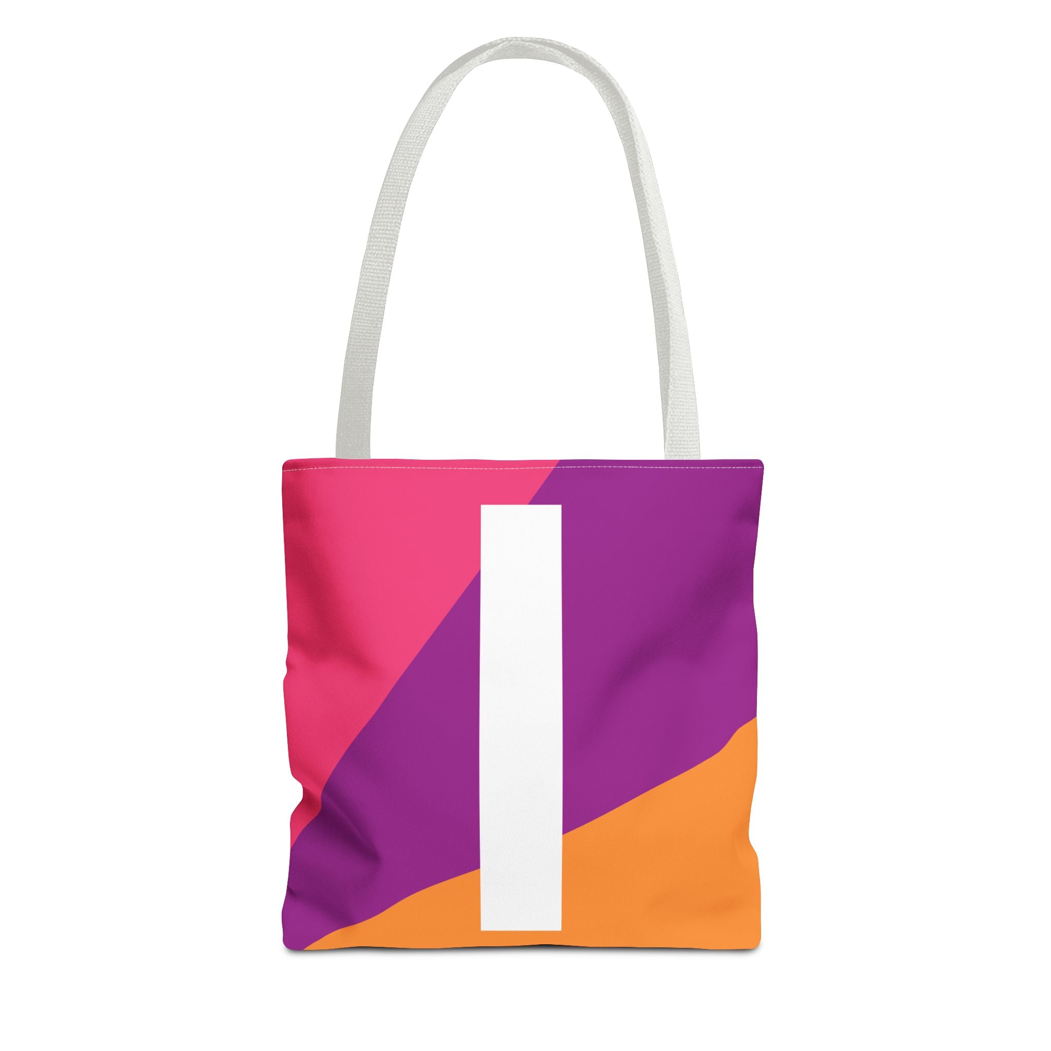 Monogram 'I' Colorblock Tote Bag — Personalized Initial I Shoulder Tote