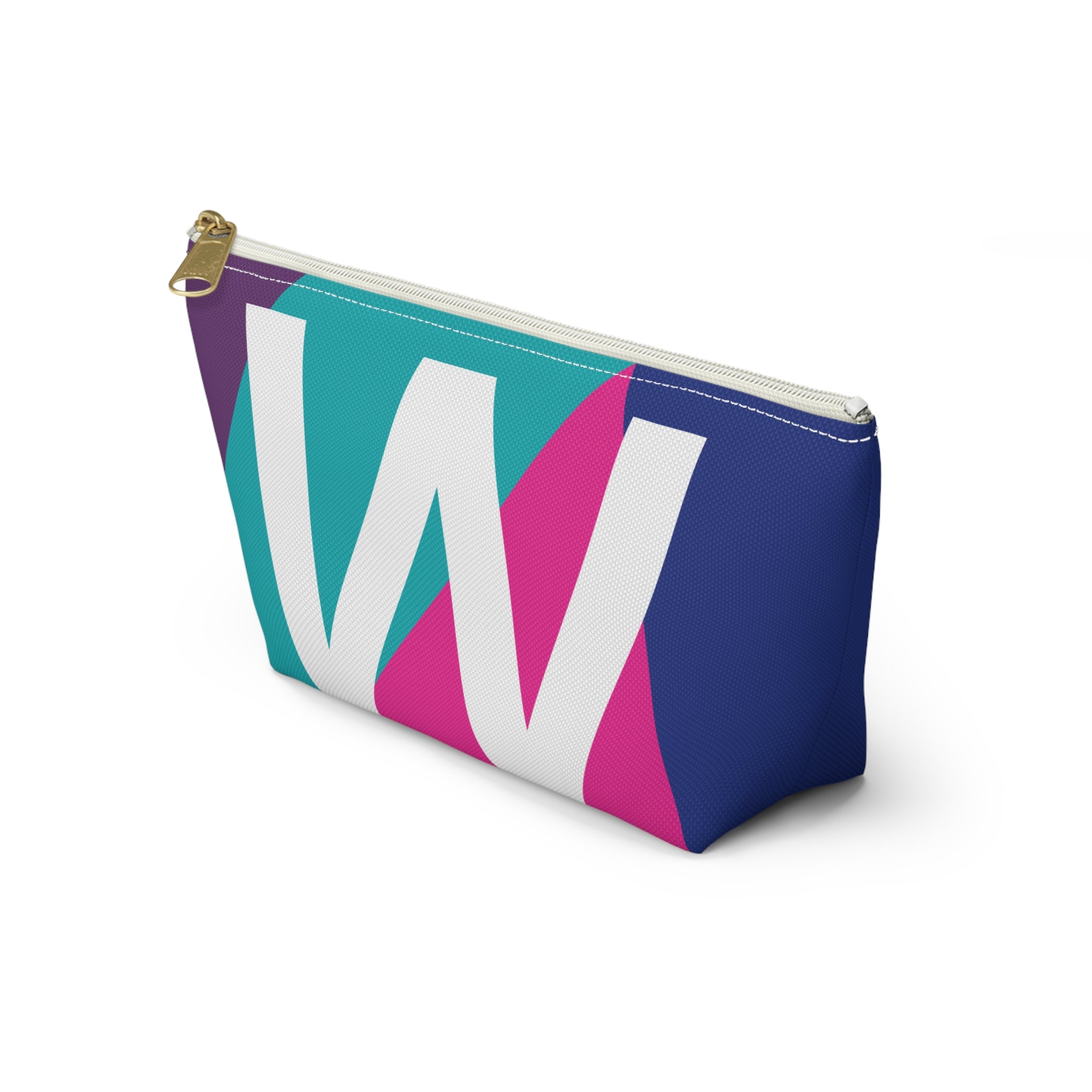 Colorblock Accessory Pouch — Monogram W T-Bottom Cosmetic Bag