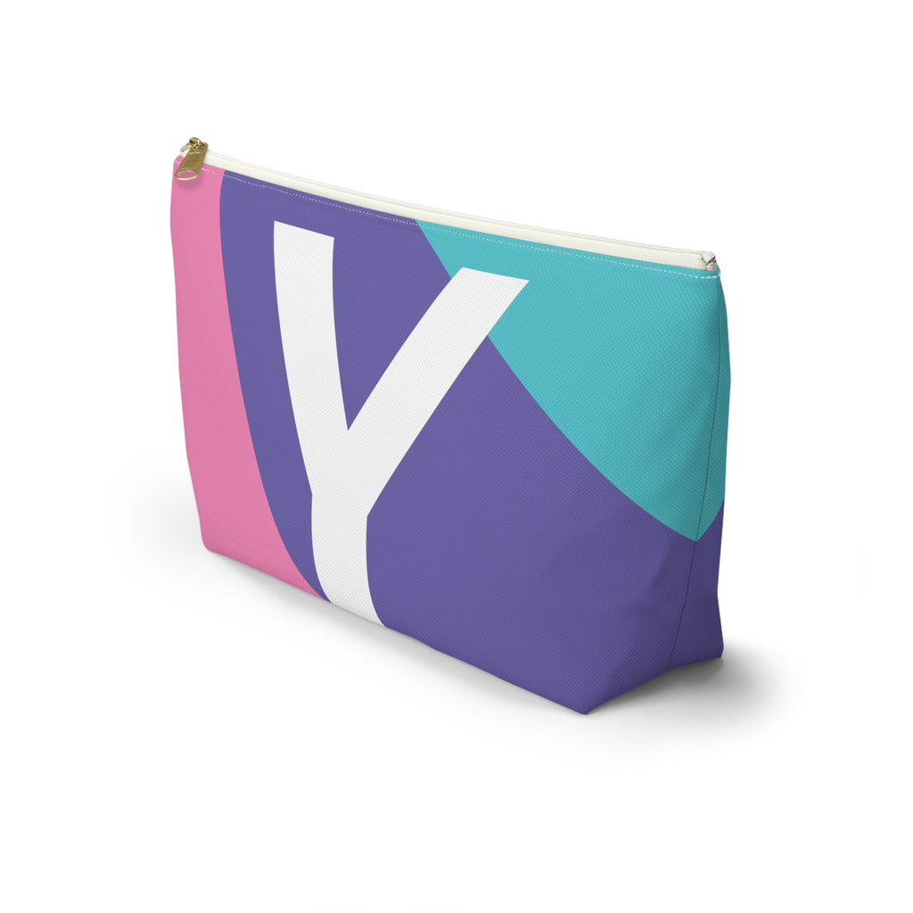 Colorblock Accessory Pouch — Monogram Y T-Bottom Cosmetic Bag