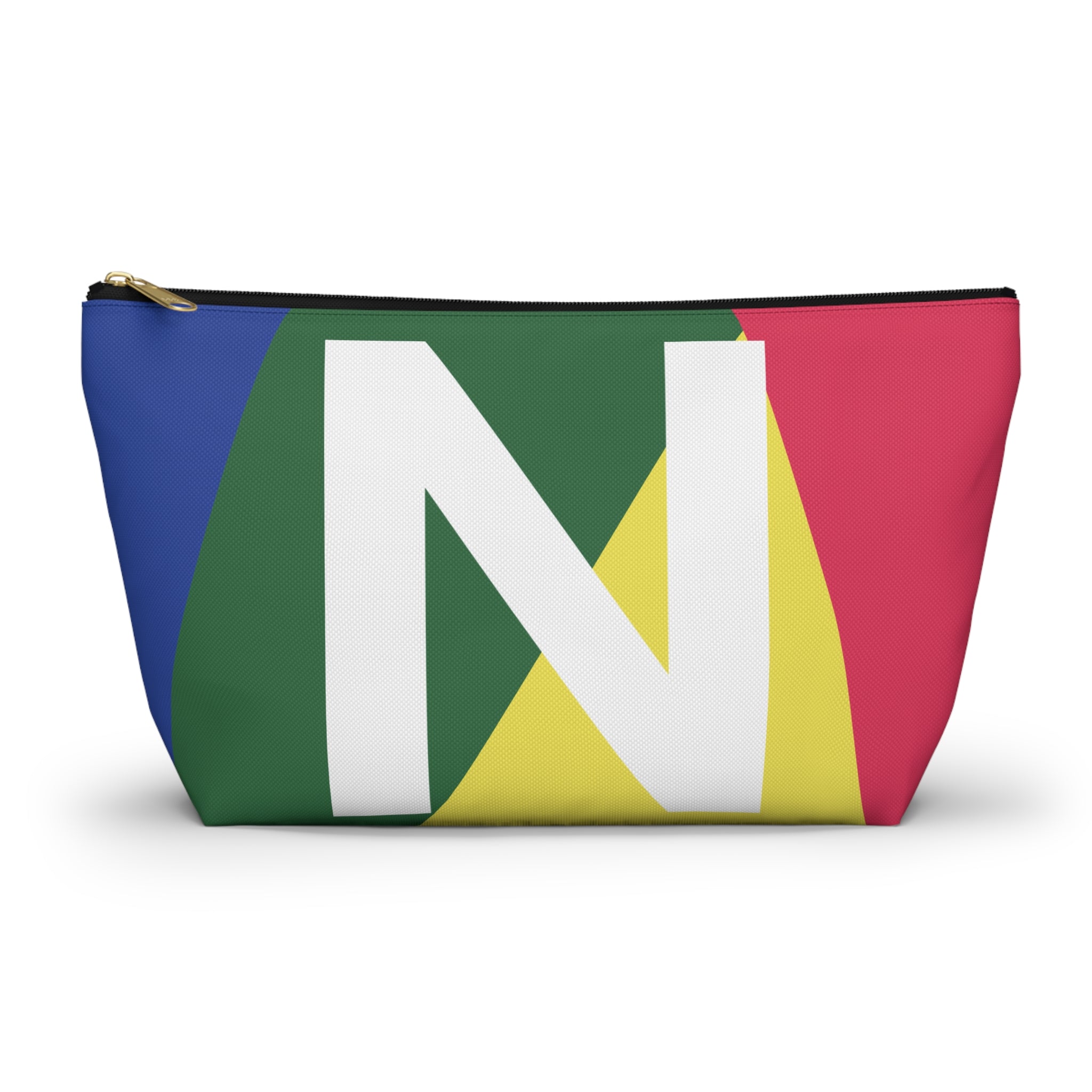 Initials Colorblock Accessory Pouch — Monogram N T-Bottom Cosmetic Bag