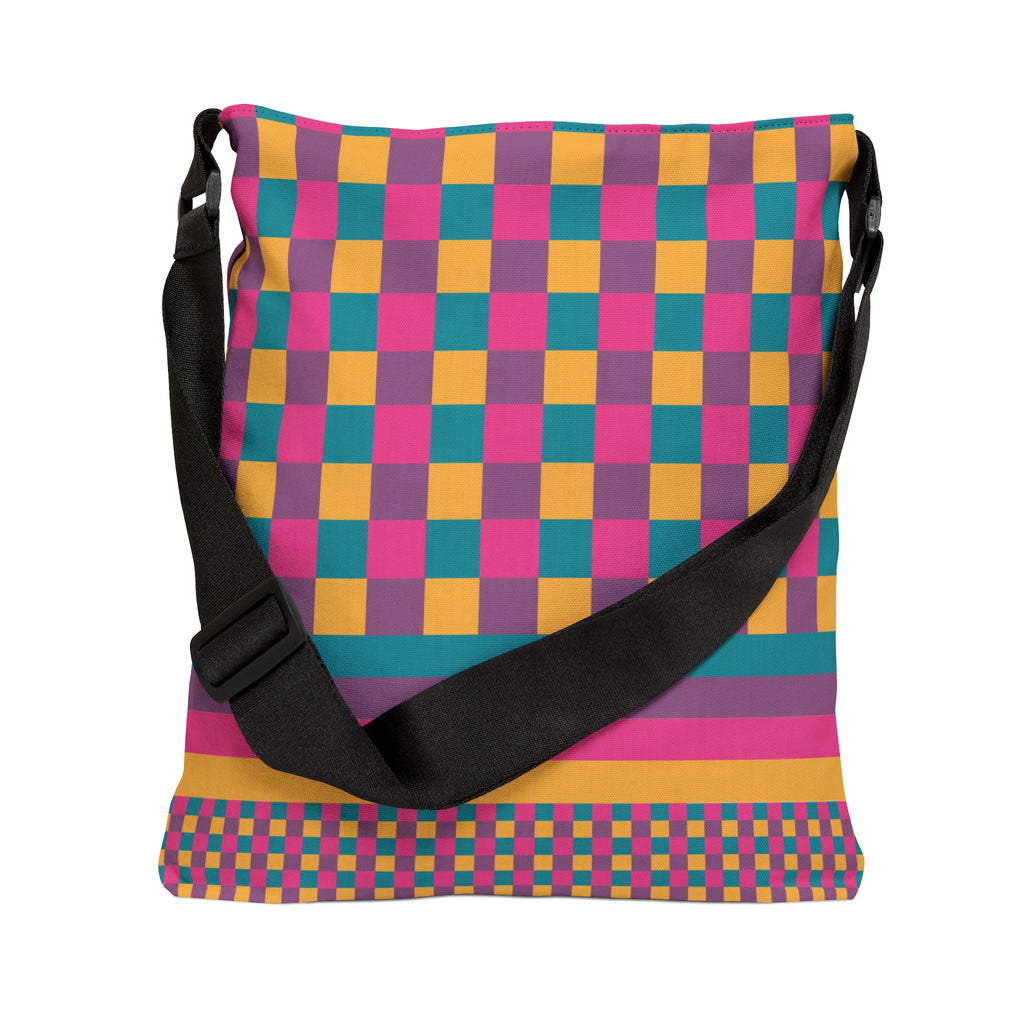 Colorblock Geometric Tote Bag