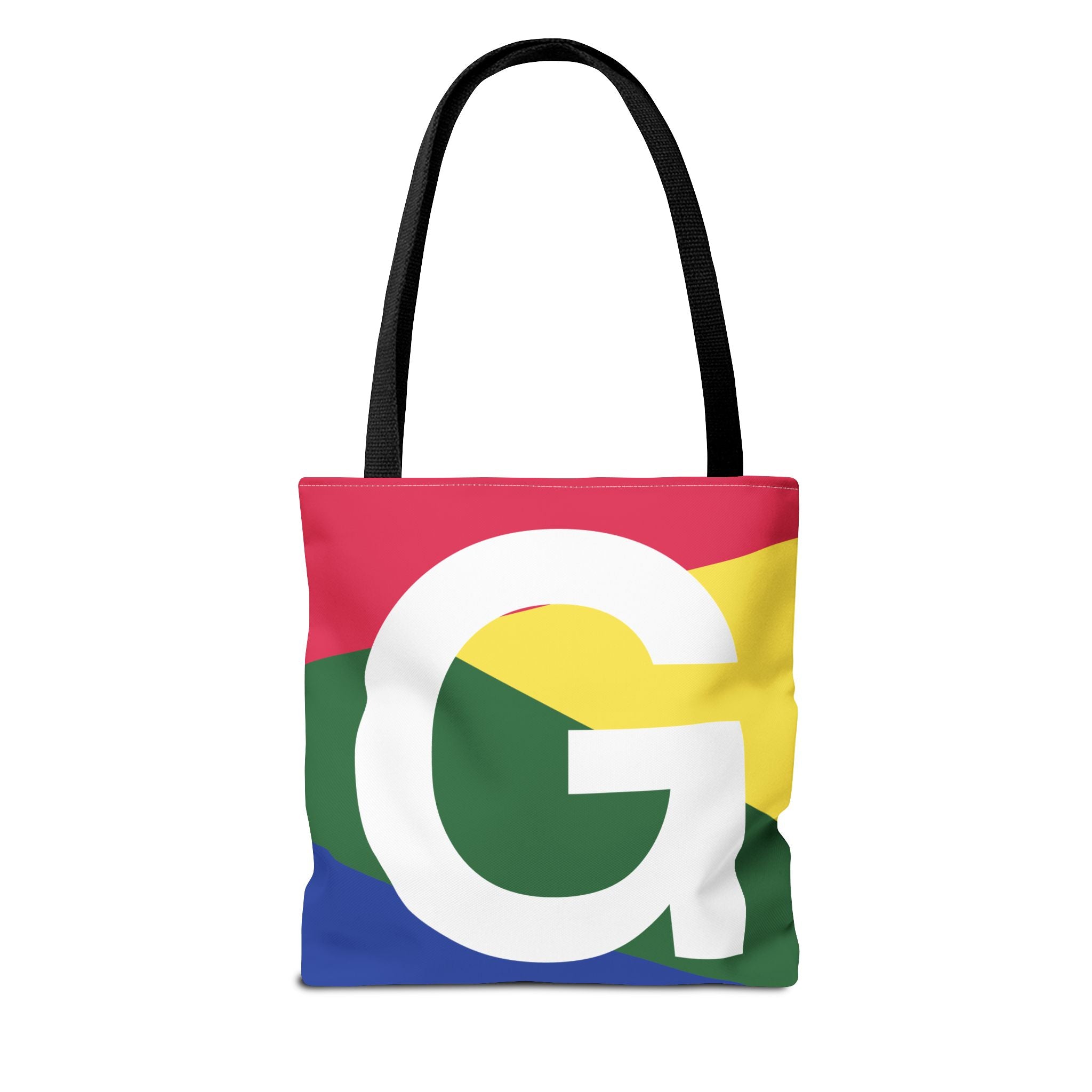 Monogram 'G' Colorblock Tote Bag — Personalized Initial G Shoulder Tote
