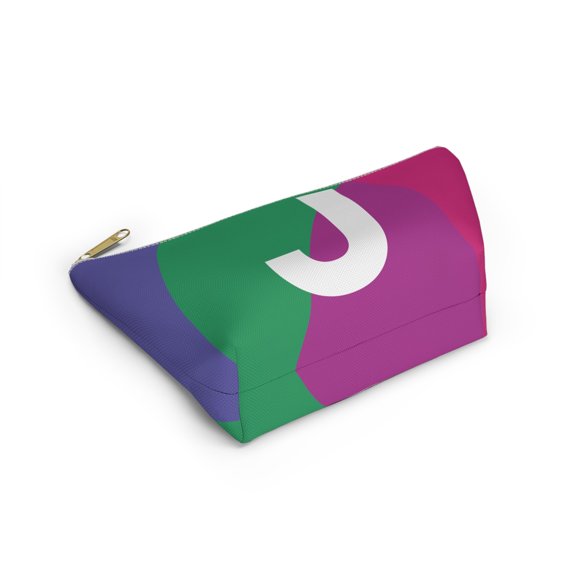 Initials Colorblock Accessory Pouch — Monogram J T-Bottom Cosmetic Bag