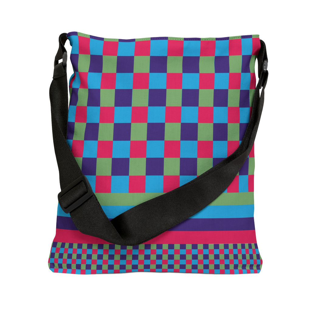 Colorblock Geometric Tote Bag