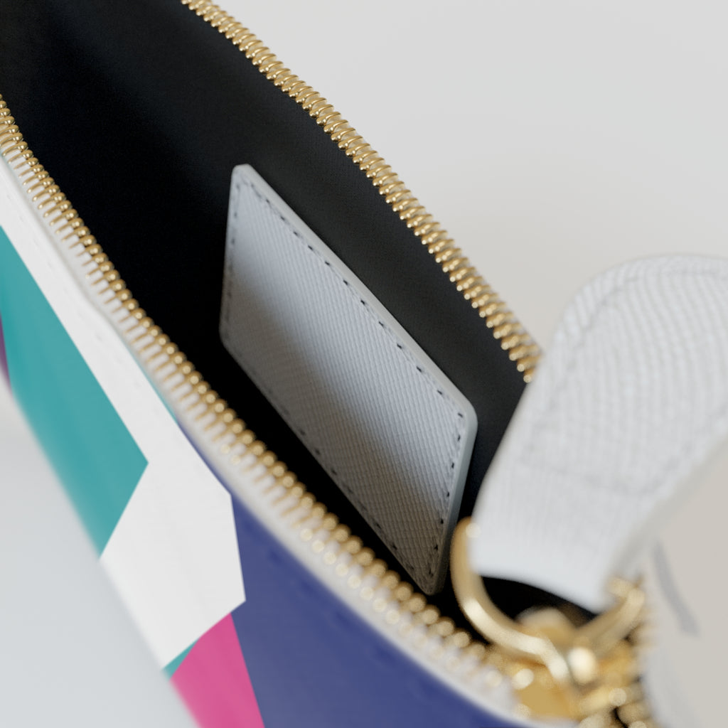 Initial Z Mini Clutch — Colorblock Monogram Wristlet Wallet